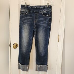 White House Black Market Dark Blue Slim Cropped Jeans Size 4